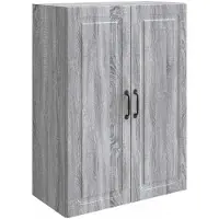 vidaXL Wandkast Grijs Sonoma 66 x 34,5 x 90 cm Bewerkt hout