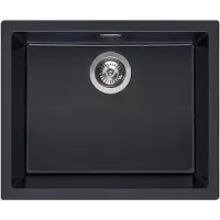Reginox Amsterdam 50 spoelbak opbouw, onderbouw Pure black R34644