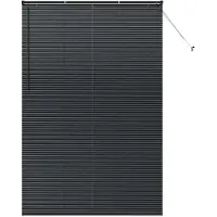 vidaXL Venetiaanse jaloezie Zwart 220 x 140 cm 25 mm Aluminium