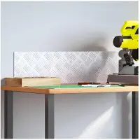 vidaXL Trapmatten 2 st 40 x 20 cm Zilver Aluminium Rechthoekig