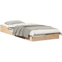 vidaXL Bedframe Bruin 100 x 220 cm Massief grenenhout