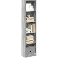 vidaXL Boekenkast 40x24x176 cm bewerkt hout grijs sonoma eikenkleurig