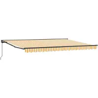 vidaXL Markiezkader, geel en wit, 450 x 300 cm