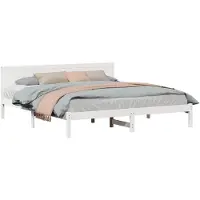 vidaXL Bedframe Wit 180 x 200 cm Massief grenenhout