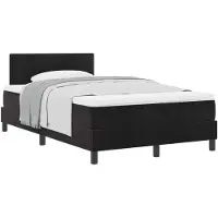 vidaXL Boxspring bed met hoofdeinde Zwart 120 x 190 cm Fluweel