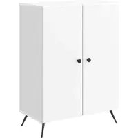 vidaXL Dressoir Hoogglans Wit 66 x 34,5 x 90 cm Bewerkt hout