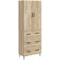 vidaXL Kast Set 2 pcs Sonoma Eiken 66 x 34,5 x 90 cm Bewerkt hout