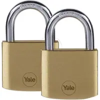 Yale - Messing Hangslot - 35 mm - Standard Protection - 2 Stuks