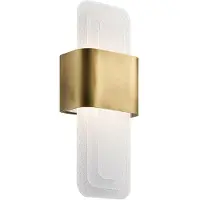 Kichler LED Wandlamp Serene | 16W 3000K 830 | Natural Brass