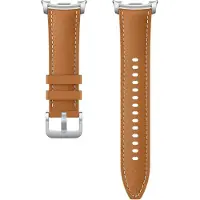 Samsung Originele Hybrid Vegan Leather bandje voor de Galaxy Watch 9 (40/44mm) / Watch 8 (40/44mm) / Classic (46mm) - Maat S/M/L - Camel