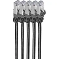 Shiverpeaks RJ45 Patchkabel m. CAT 7 Rohkabel PIMF schwarz 1m