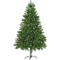 vidaXL Kerstboom met 300 LED met standaard Groen 180 cm PE