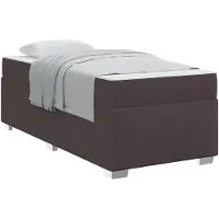vidaXL Bedframe met matras Donkerbruin 90 x 190 cm Stof