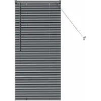 vidaXL Venetiaanse jaloezie Donkergrijs 130 x 65 cm 25 mm Aluminium