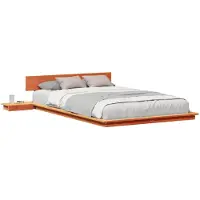 vidaXL Bedframe Bruin 135 x 190 cm Hout