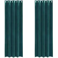 vidaXL Verduisterende gordijnen 2 st Donkergroen 140 x 260 cm Fluweel