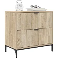 vidaXL Nachtkastje Sonoma eiken 63,5 x 36 x 61 cm Bewerkt hout