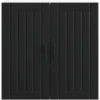vidaXL Wandkast LUCCA Zwart 80 x 31 x 80 cm Bewerkt hout