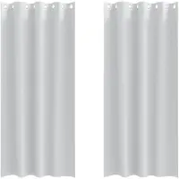 vidaXL Blackout Gordijnen met Ringen 2 st Lichtgrijs 260 x 140 cm