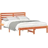 vidaXL Bedframe Wasbruin 120 x 190 cm Massief grenenhout