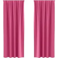 vidaXL Blackout Gordijnen met Ringen 2 st Felroze 260 x 140 cm