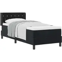 vidaXL Boxspring bed met hoofdeinde Zwart 200 x 80 cm Fluweel