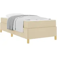 vidaXL Bedframe Crème 100 x 200 cm Stof