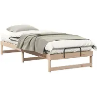 vidaXL Bedframe Bruin 100 x 220 cm Massief grenenhout
