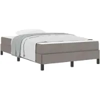 vidaXL Boxspring bed Taupe 120 x 200 cm Stof