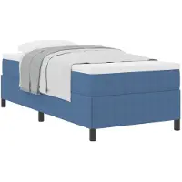 vidaXL Boxspring bed Blauw 90 x 200 cm Corduroy stof