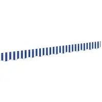 vidaXL vervangende markies volant Blauw en Wit 230 x 20 cm Polyester