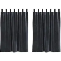 vidaXL Gordijnen 2 st Donkergrijs 140 x 140 cm fluweel