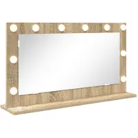 vidaXL - Make-up - Spiegel - Sonoma - Eik - 80 - x - 45 - x - 18 - cm - Rechthoekig