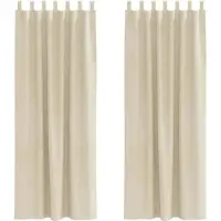 vidaXL Verduisterende gordijnen 2 st Crème 140 x 225 cm Fluweel