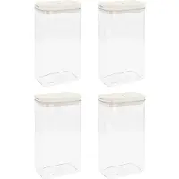 Krumble Voorraadpotten - Set van 4 - 1800 ml - Plastic