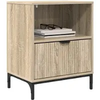 vidaXL Nachtkastje Sonoma eiken 49 x 36 x 61 cm Bewerkt hout