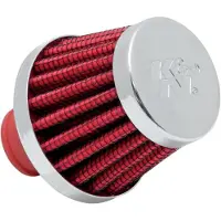 K&N 2in Base OD x .375in Flange ID x 1.75in H Rubber Base Crankcase Vent Filter