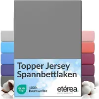 Eterea Cosmesi Naturale etérea Topper Jersey Hoeslaken 180x200 - 200x200 cm Oekotex Made in Green - 100% katoen - Rang