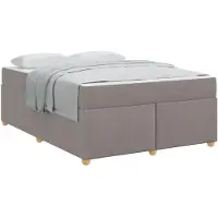 vidaXL Bedframe Taupe 160 x 200 cm Stof