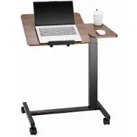 Vevor Overbedtafel Mobiele bijzettafel met opklapbaar bureaublad