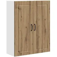 vidaXL Wandkast PORTO Artisan Eiken 80 x 31 x 100 cm Bewerkt hout