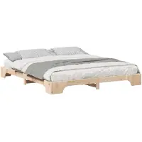 vidaXL Bedframe Bruin 180 x 210 cm Massief grenenhout
