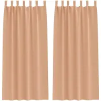 vidaXL Blackout Gordijnen met Ringen 2 st Lichtbruin 260 x 140 cm
