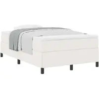 vidaXL Boxspring bed Crèmekleurig 120 x 200 cm Corduroy stof
