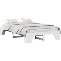vidaXL Bedframe Wit 140 x 190 cm Massief grenenhout