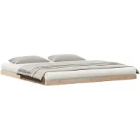 vidaXL Vloerbedframe Naturel 180 x 220 cm Massief grenenhout