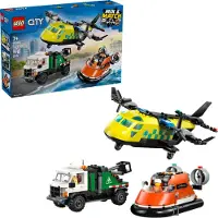 LEGO City Vliegtuig, Servicewagen en Hovercraft remix 60505