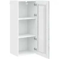 vidaXL Wandglas Kasten PORTO Beton Grijs 40 x 31 x 100 cm Bewerkt hout