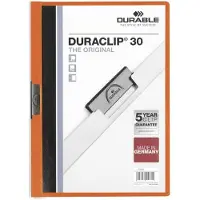 Durable klemmap DURACLIP, A4, kunststof, met clip, oranje