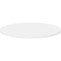 vidaXL Tafelblad Ø 50 x 1,5 cm Rond Bewerkt hout Wit
